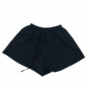 Code Mode Shorts Womens Size Small Black Striped Paperbag Tie Front
